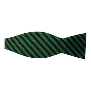 Jos. A. Bank Green and Black Diagonal Striped Bow Tie